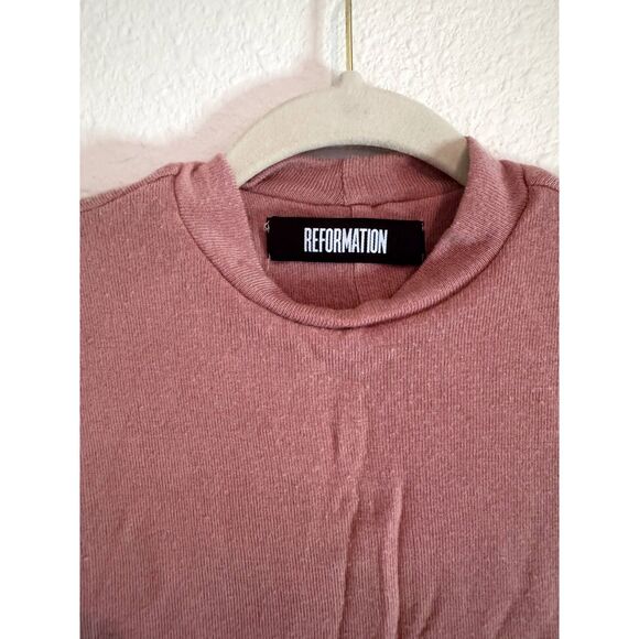 Reformation Mock Neck Knit Cropped Tank Top - Picture 3 of 5